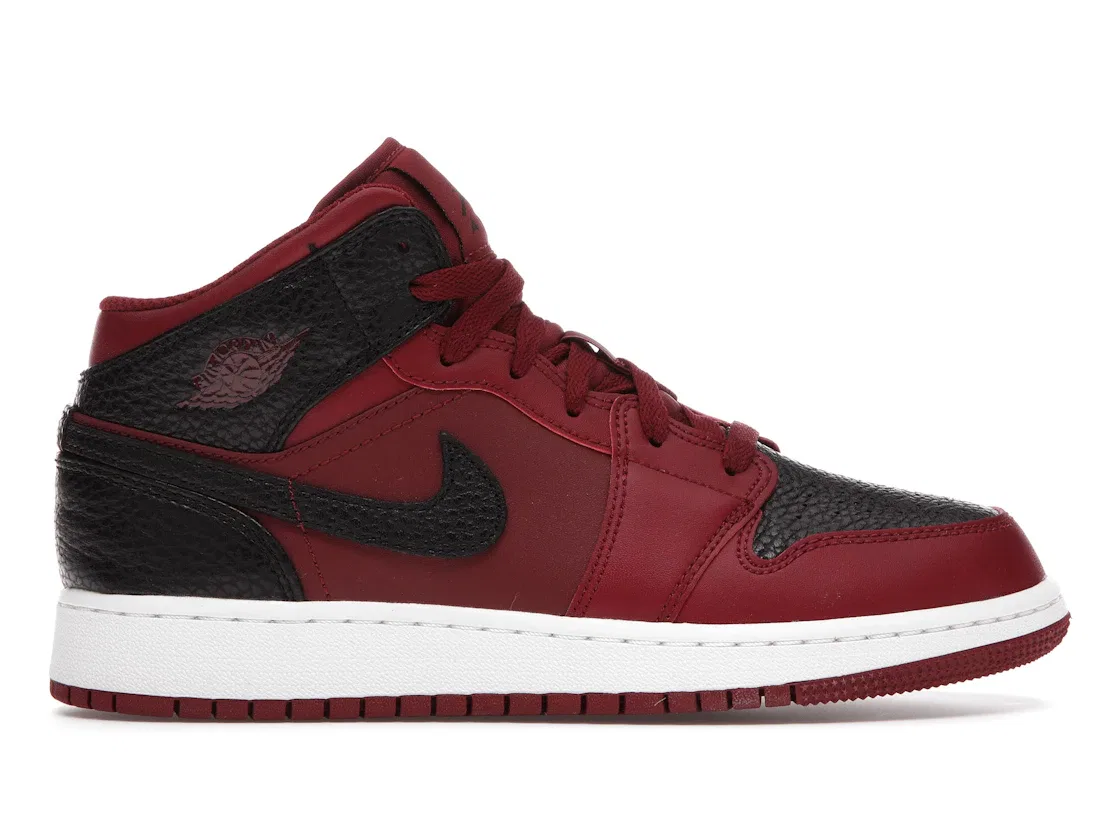 Детские кроссовки с высоким берцем Jordan 1 Mid Jordan, Team Red/Black-Summit White