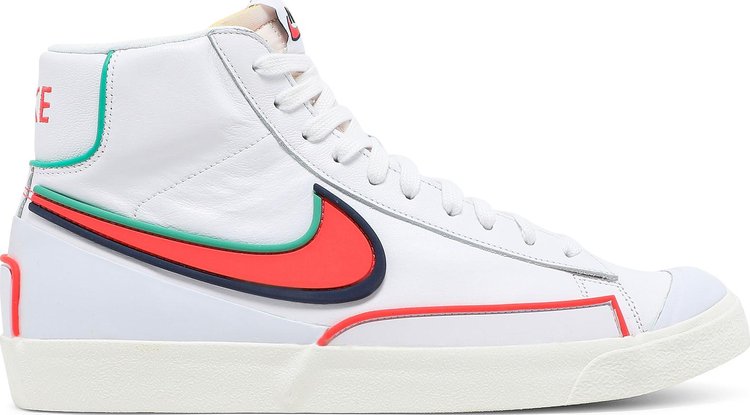 Кроссовки Nike Blazer Mid '77 Infinite 'White Blue Void Crimson', белый - фото