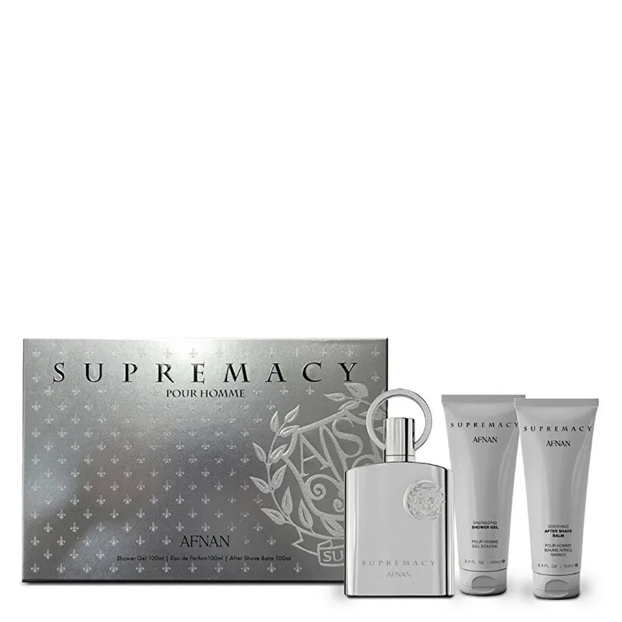 Парфюмерная вода Afnan Supermacy Silver, 100 мл, набор с гелем для душа и бальзамом