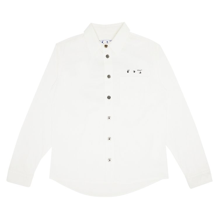 

Рубашка Off-White Caravag Paint Denim Shirt 'White', белый