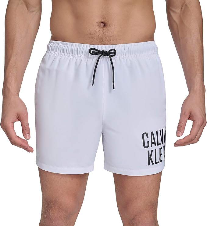 Плавательные шорты Calvin Klein Volley Quick Dry Lightweight Block Logo, белый — фото 3