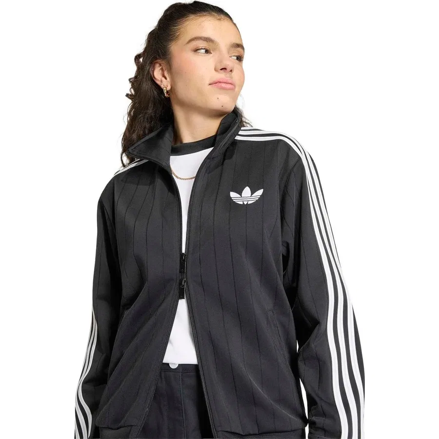 Женский свитшот свободного кроя с капюшоном adidas, Черный — фото 4