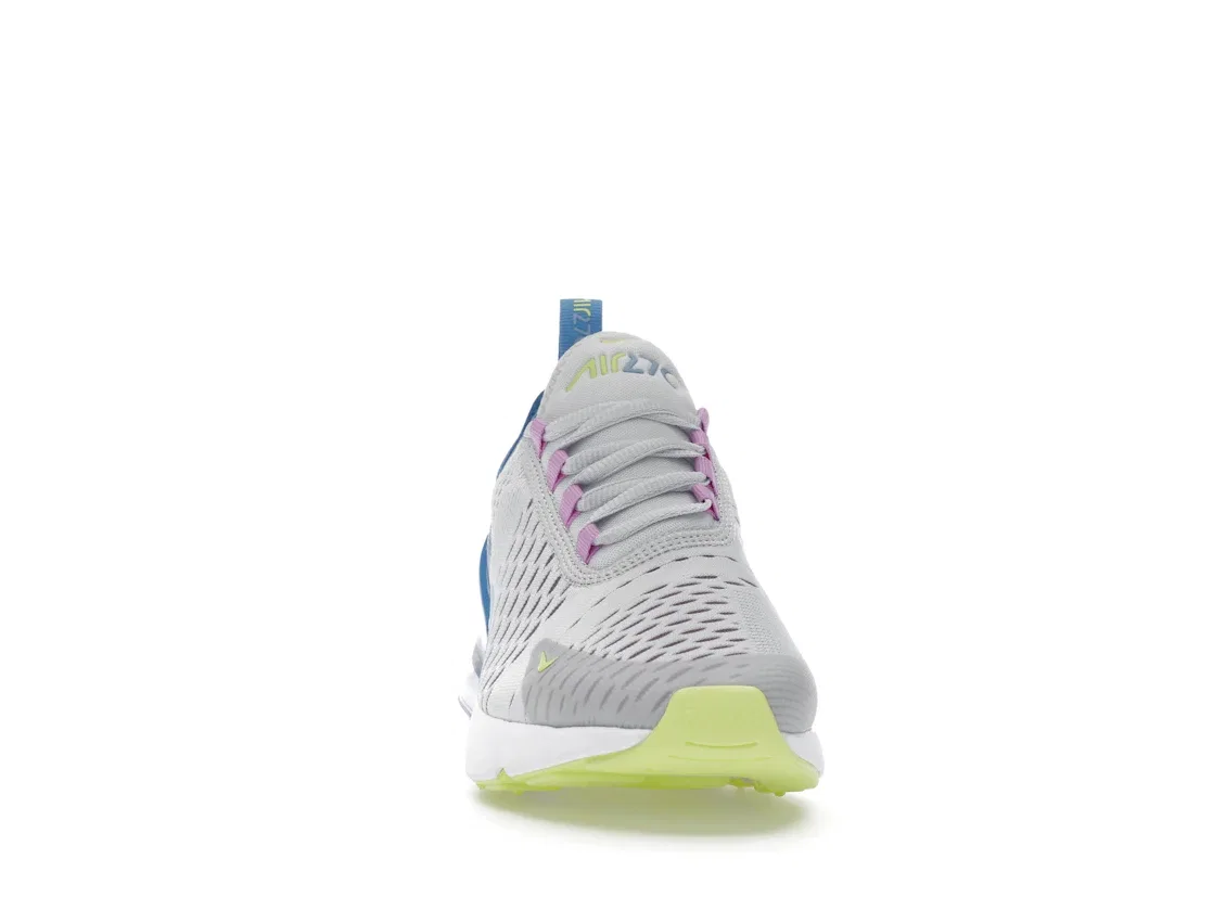 Детские кроссовки Lifestyle Nike Air Max 270, Pure Platinum/Rush Fuchsia/Blue Beyond/Light Lemon Twist — фото 2