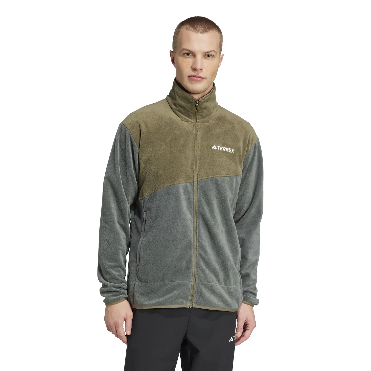 Мужская флисовая куртка с полной застёжкой-молнией Terrex Multi adidas, Ivy/Olive Strata