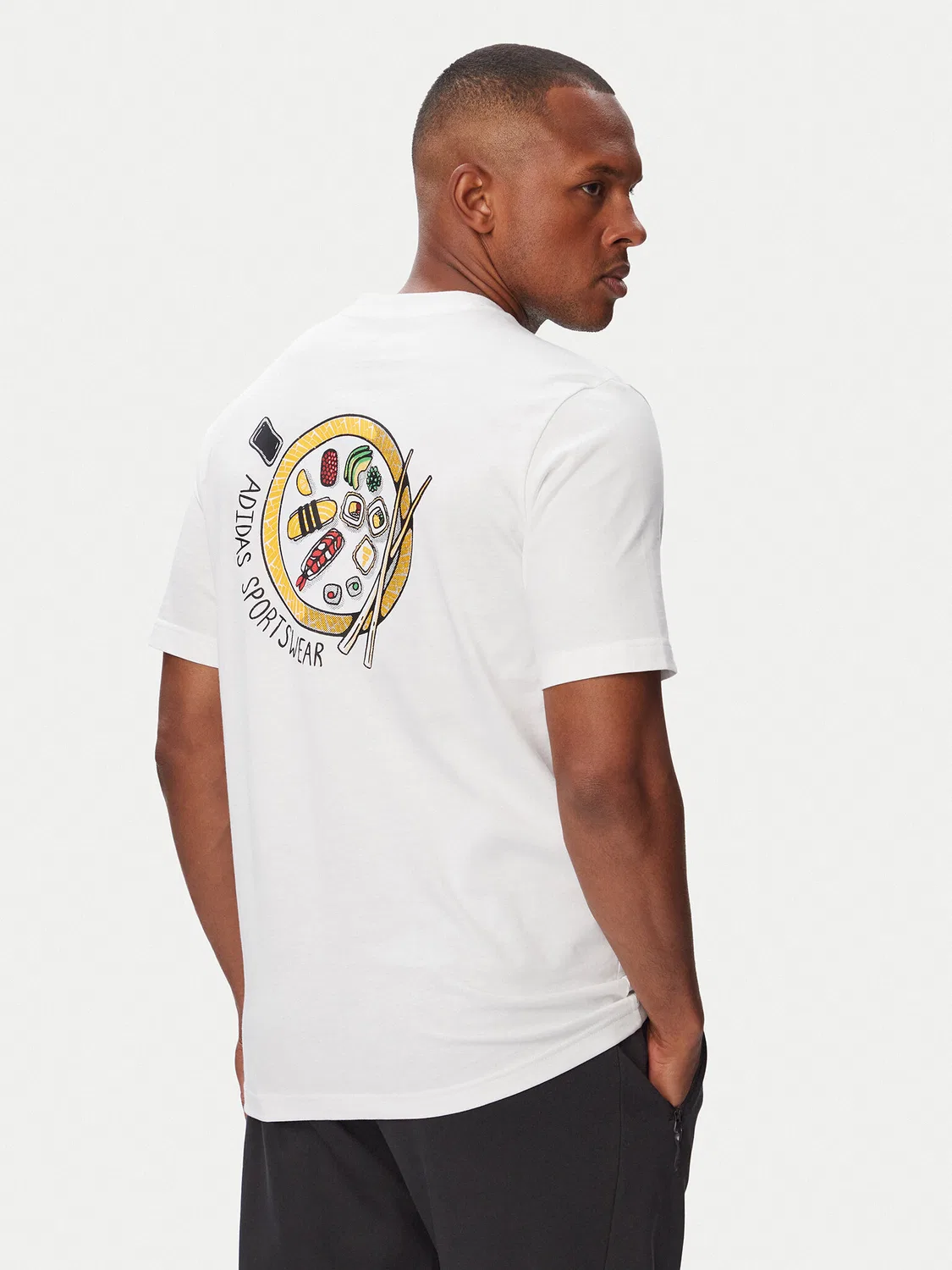 Мужская футболка стандартного кроя Sushi Graphic Adidas, белый