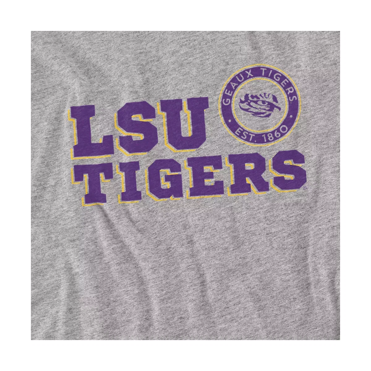 Детский боди-комбинезон с коротким рукавом LSU Block Text NCAA, Athletic Heather — фото 2