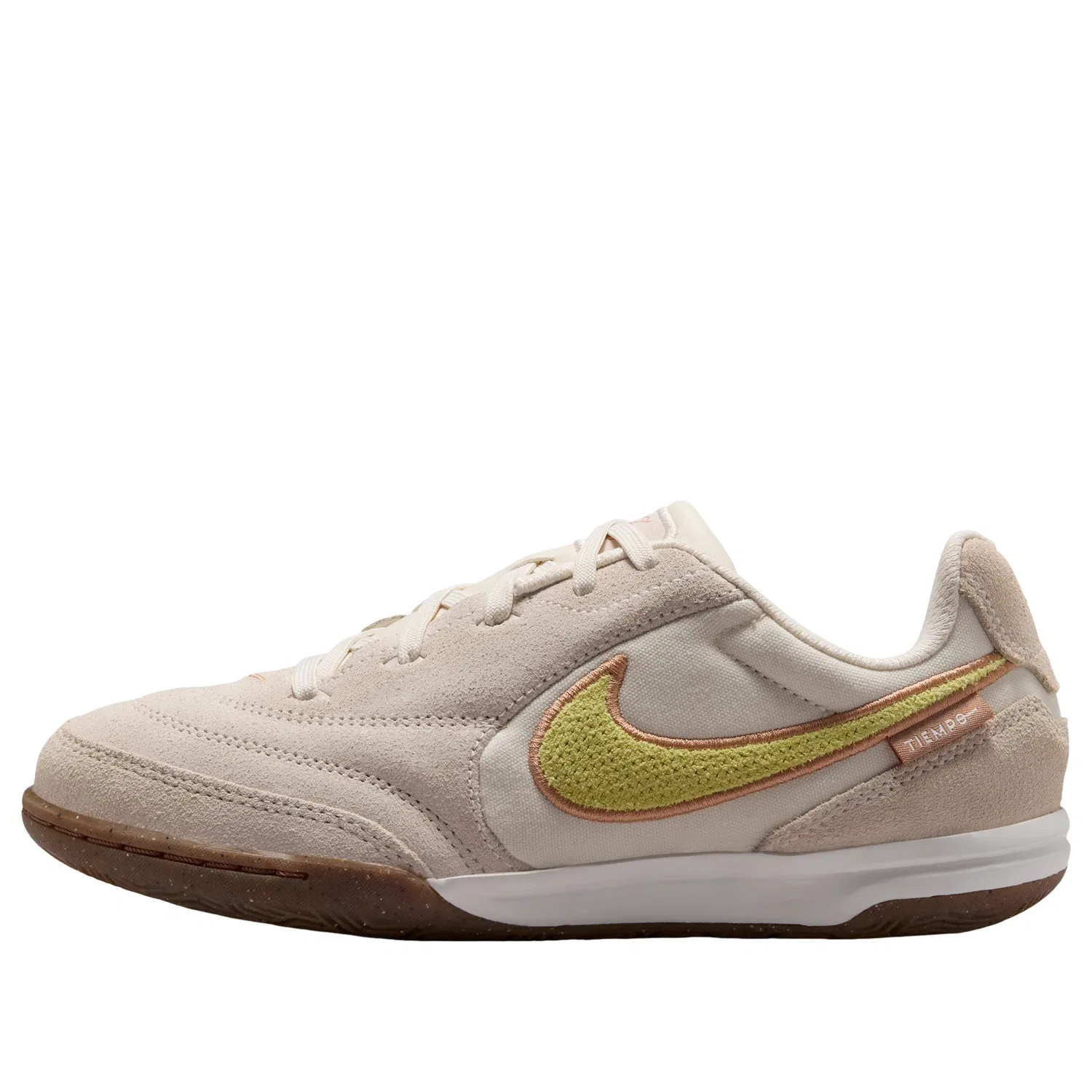 Детские кроссовки с замшевым верхом Jr. Tiempo Streetgato PRM 'Chalk Moon Particle' Nike, Chalk/Moon Particle/Lemon Venom