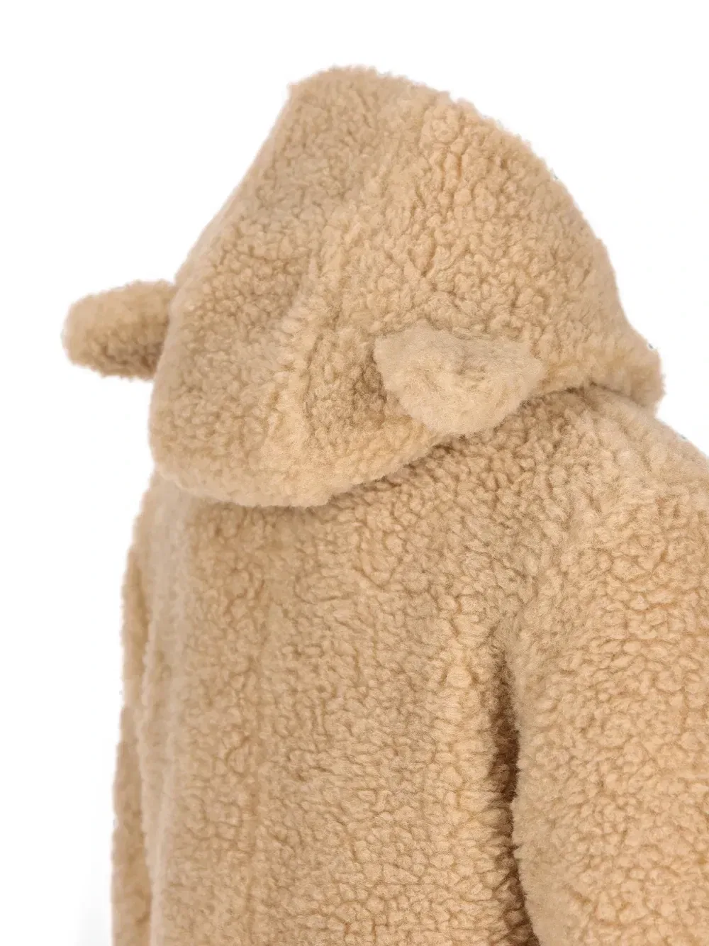 Комбинезон с капюшоном Teddy-texture Moncler Enfant, коричневый — фото 3