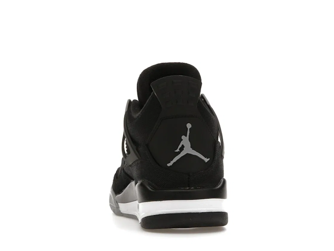 Детские кроссовки для мальчиков с вентиляцией Jordan 4 Retro Jordan, Black/Light Steel Grey/White/Fire Red — фото 4