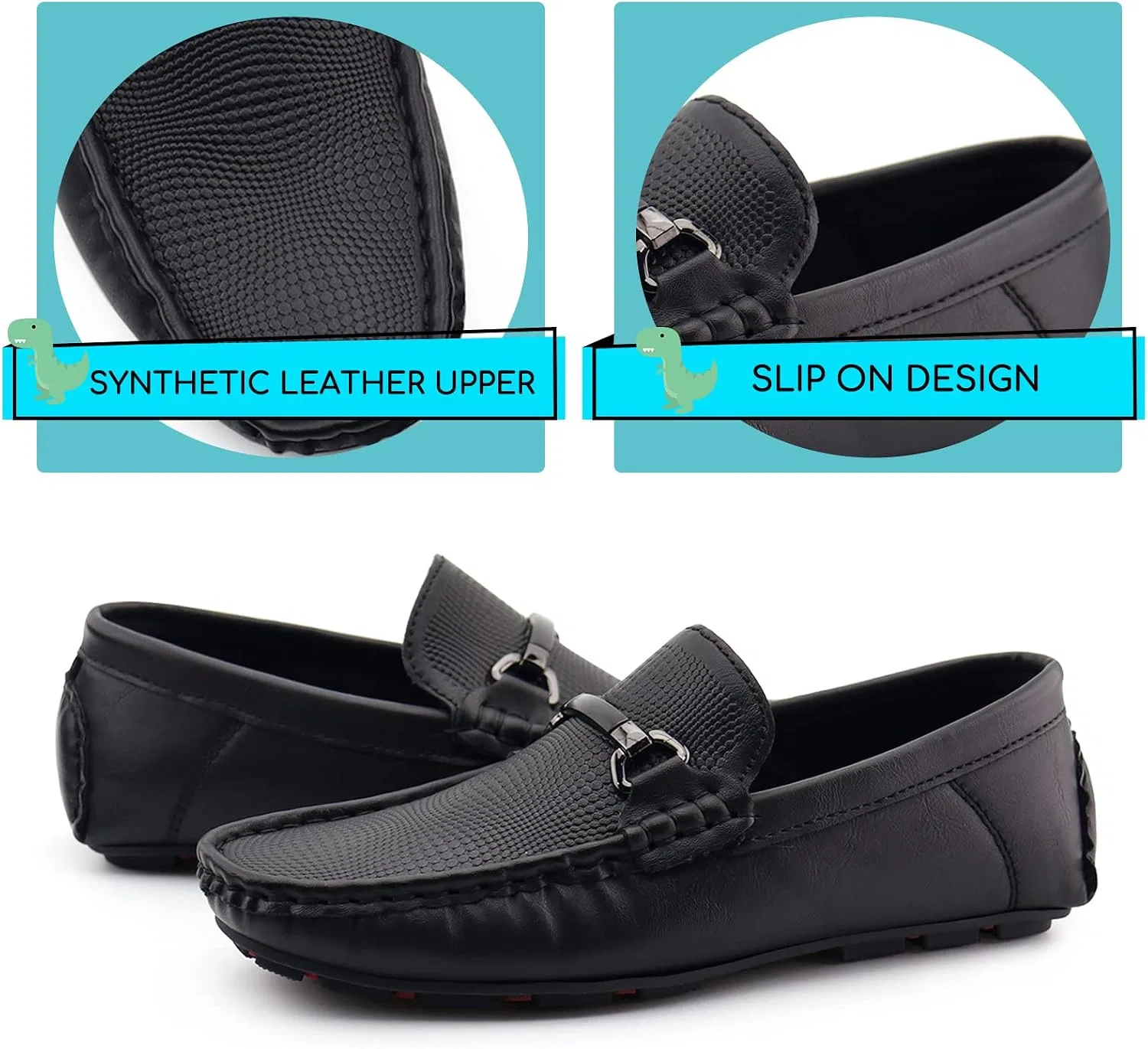 Детские туфли-лоферы для мальчиков Penny Loafer JABASIC, Black — фото 2