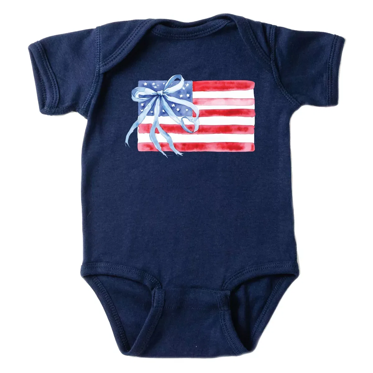 Детское боди с коротким рукавом Watercolor Flag Coquette The Juniper Shop, Navy