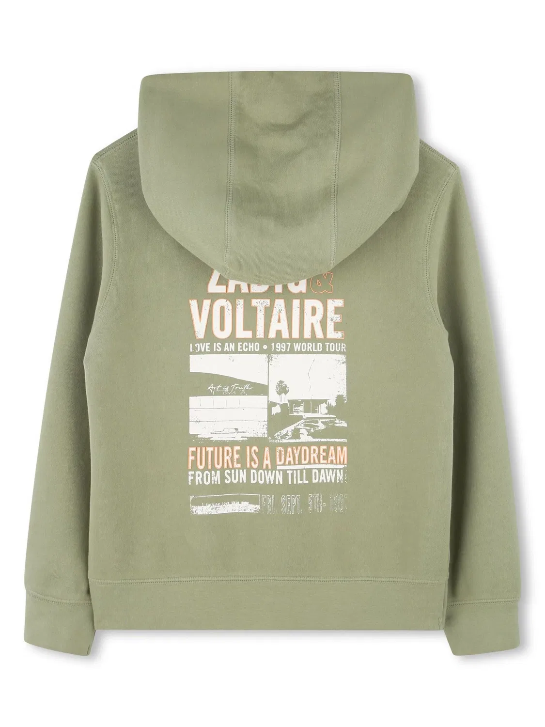 Zadig&Voltaire Худи с принтом в оливковом цвете — фото 2