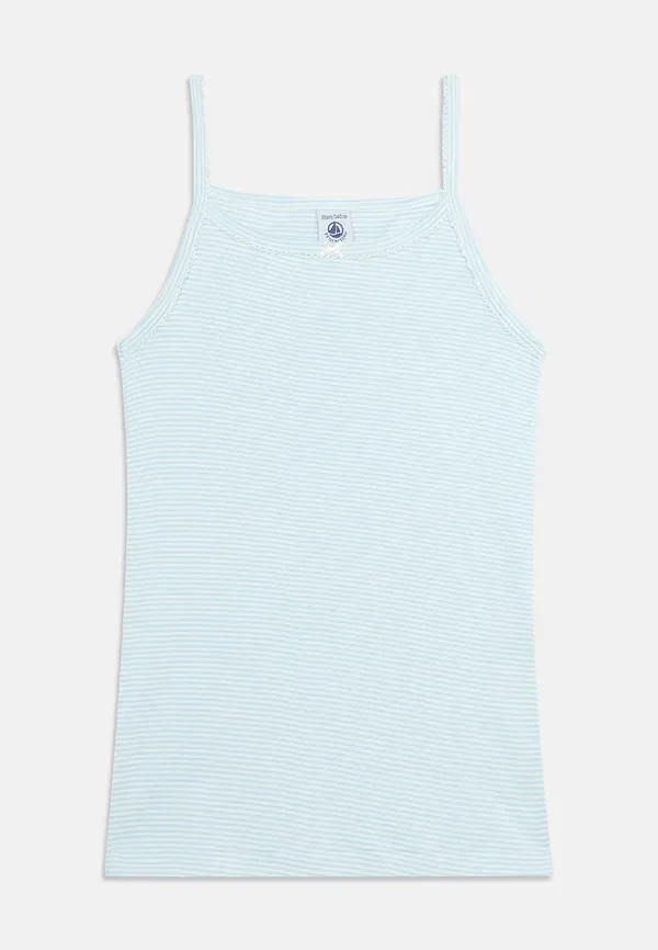 Комплект из 3 маек, хлопок, Chemises 3 pack, Petit Bateau, white/blue, белый/синий — фото 3