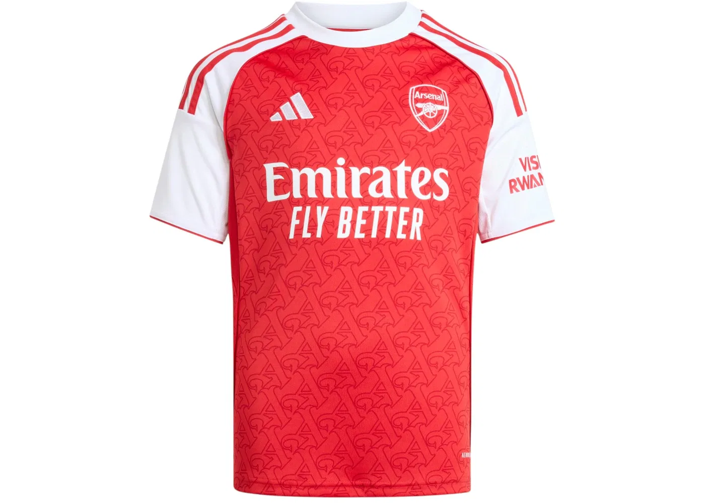 Детская футбольная джерси с длинным рукавом Jersey Adidas, Better Scarlet/White/White