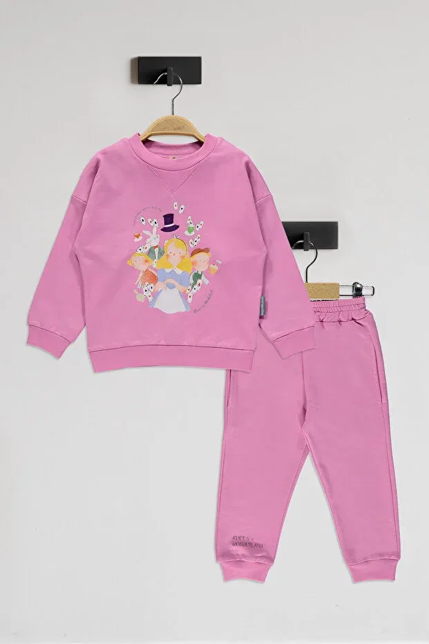 Детский спортивный комплект для девочек с принтом Alice patterned Maya And Luca, Pink — фото 3
