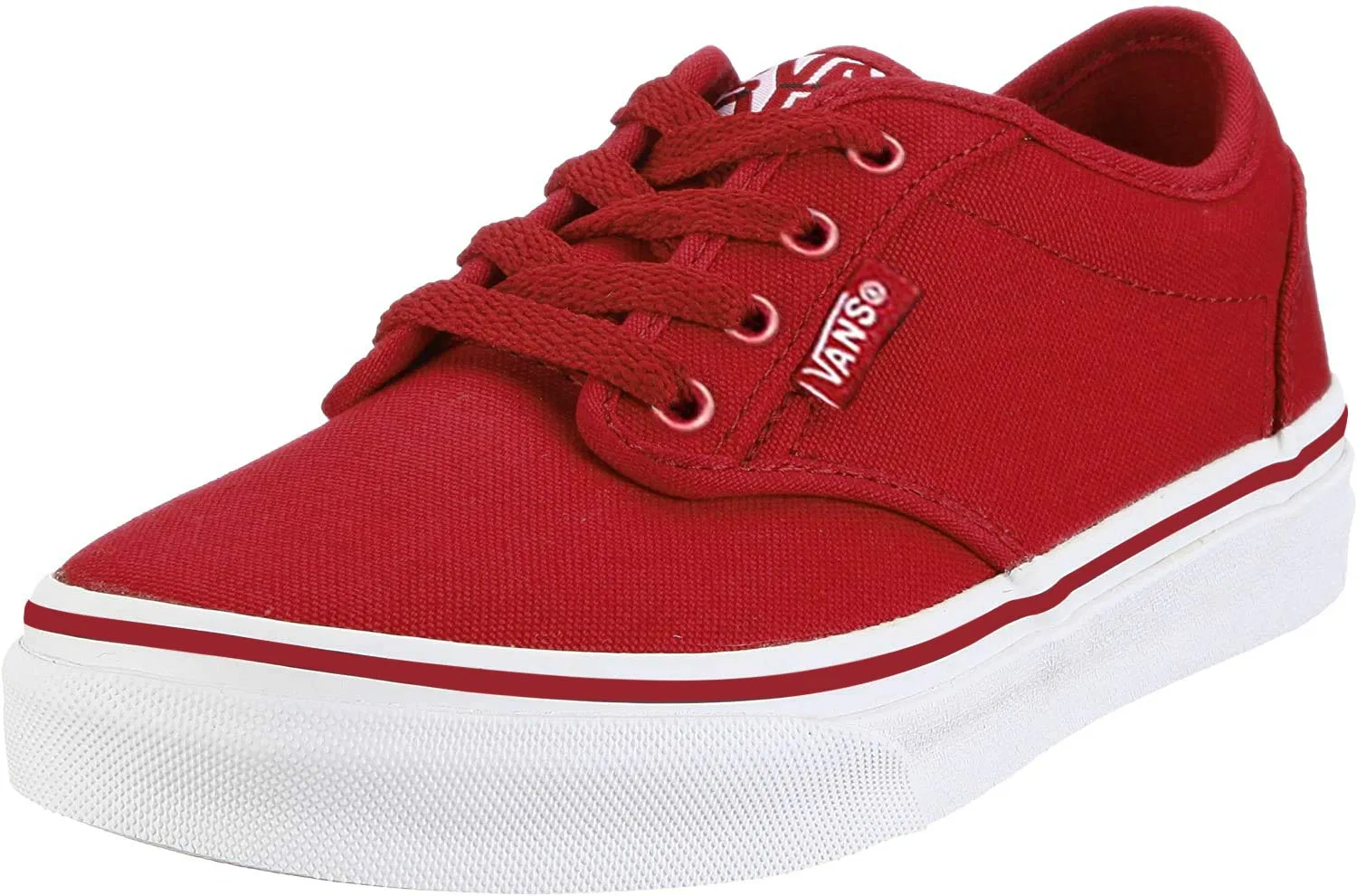 Детские кроссовки на шнуровке Atwood Vans, Red White Canvas