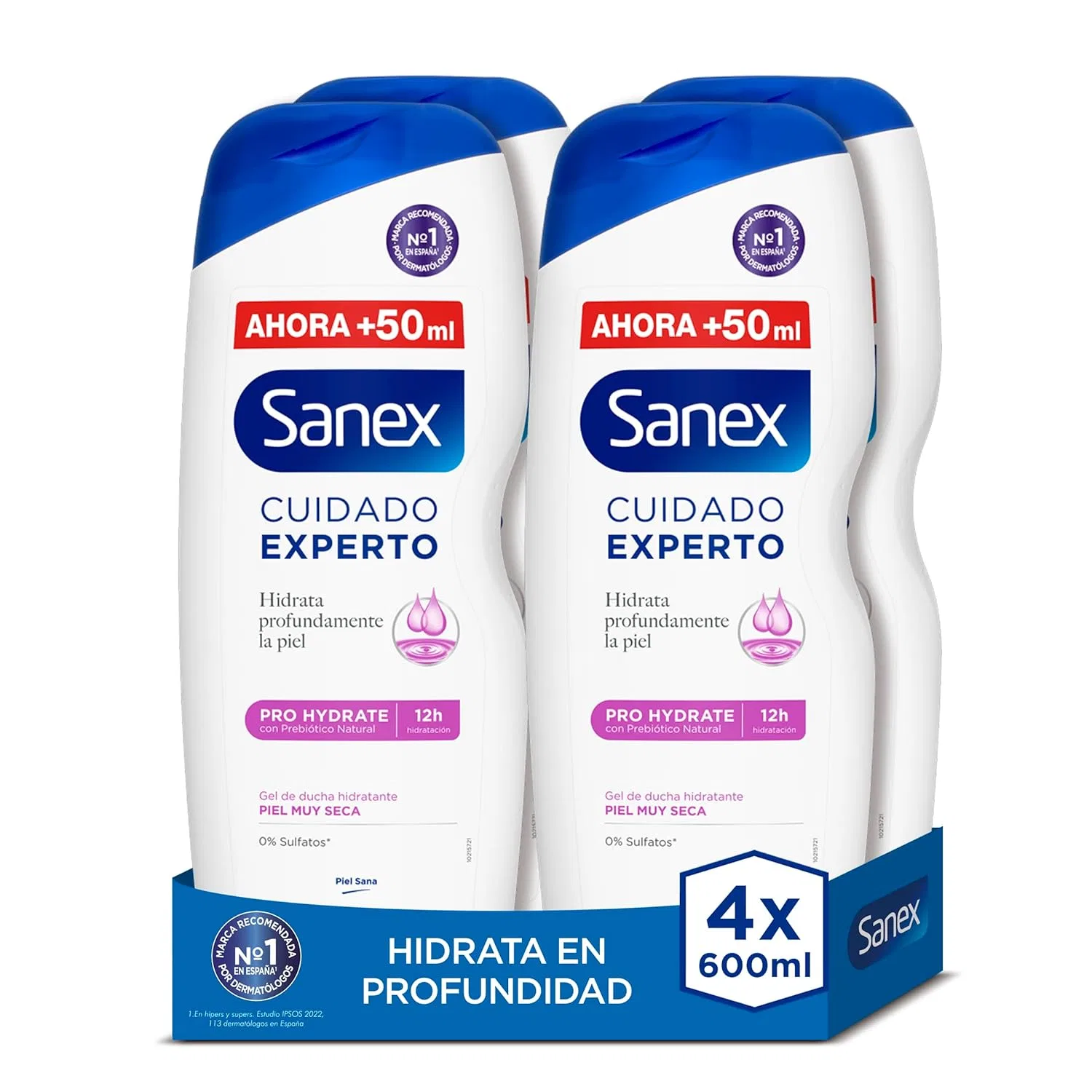 Гель для душа Sanex Expert Pro Hydrate, 4 x 600 мл, Deep Moisturising
