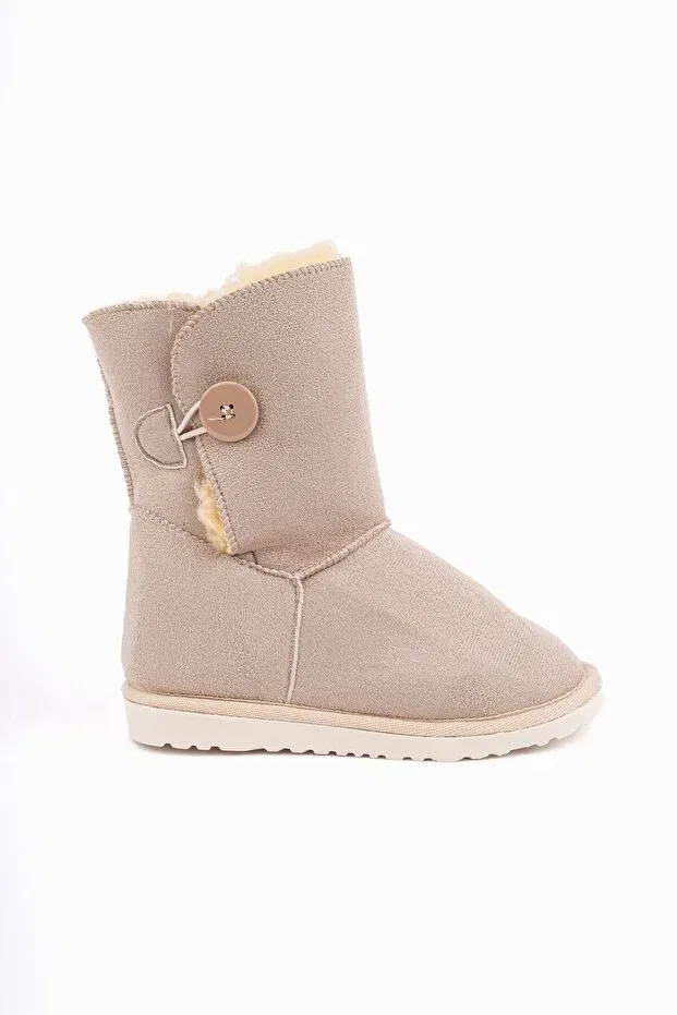 Детские зимние сапоги для девочек на плоской подошве Muggo, Beige — фото 3