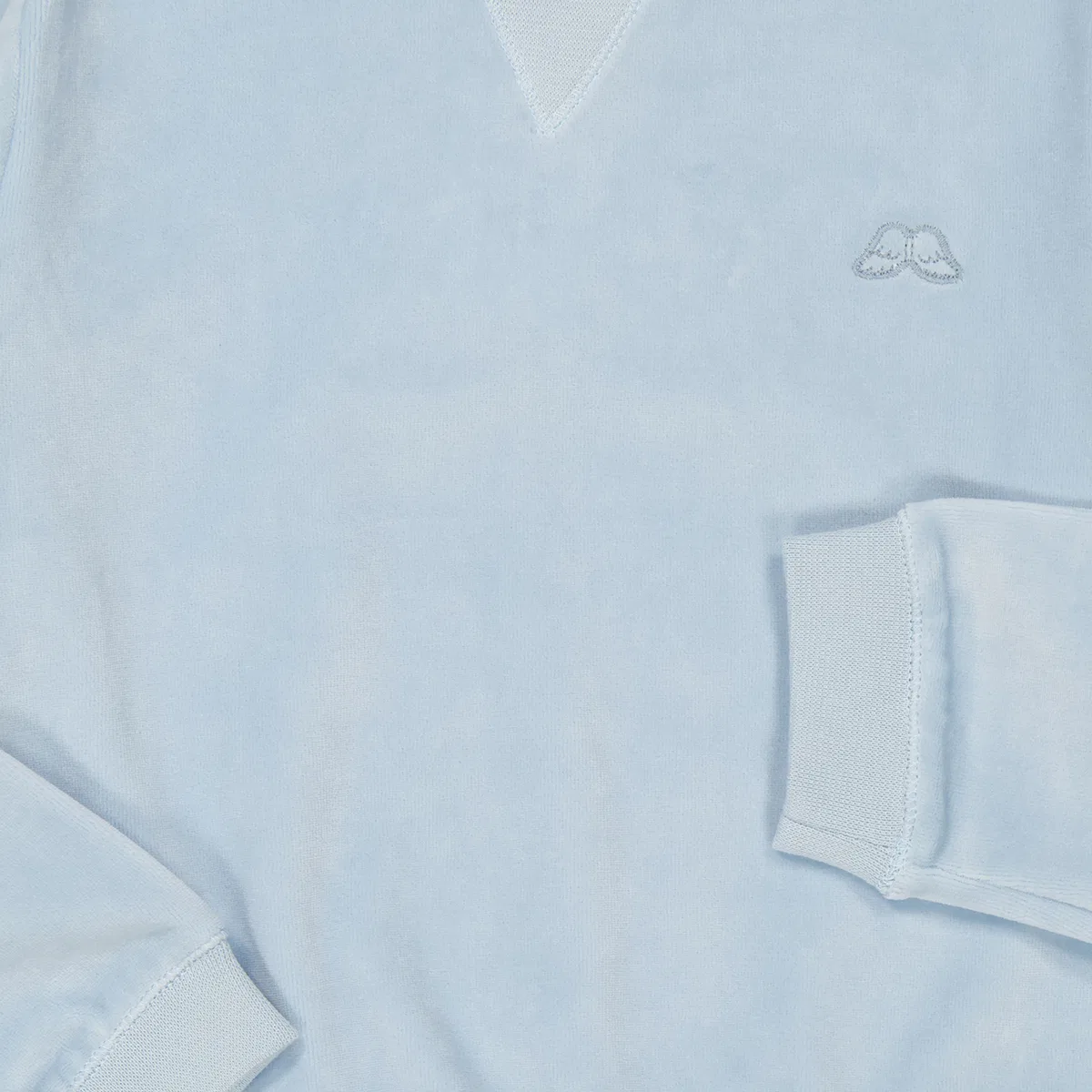 Детский свитшот из велюра Kids Dusty Blue Velour Sweater Marie Chantal, Dusty Blue — фото 2
