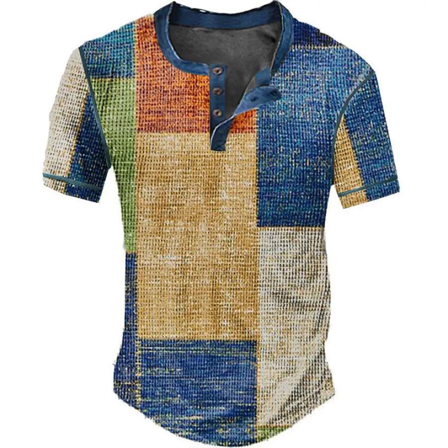 Мужская футболка свободного кроя с принтом Retro Tees, Blu