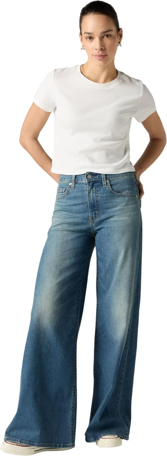 Женские джинсы с высокой посадкой 728 HR Wide Leg Levi's, 2-Quiet Cool - Blue — фото 3