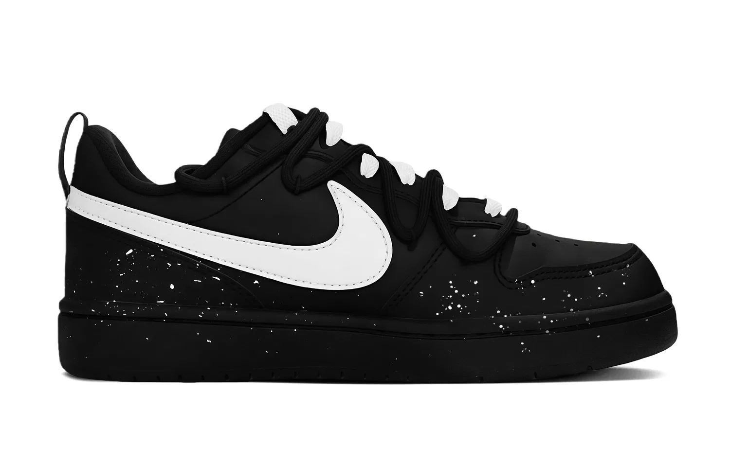 Детские кроссовки для скейтбординга с принтом Nike Court Borough 2, Nike, Black — фото 4