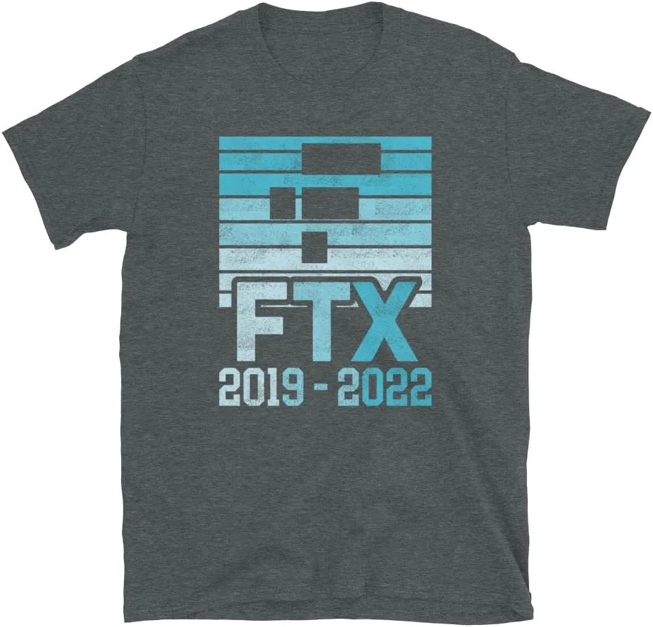 Мужская футболка с крипто-принтом FTX 64000 Unisex Softstyle, Dark Heather