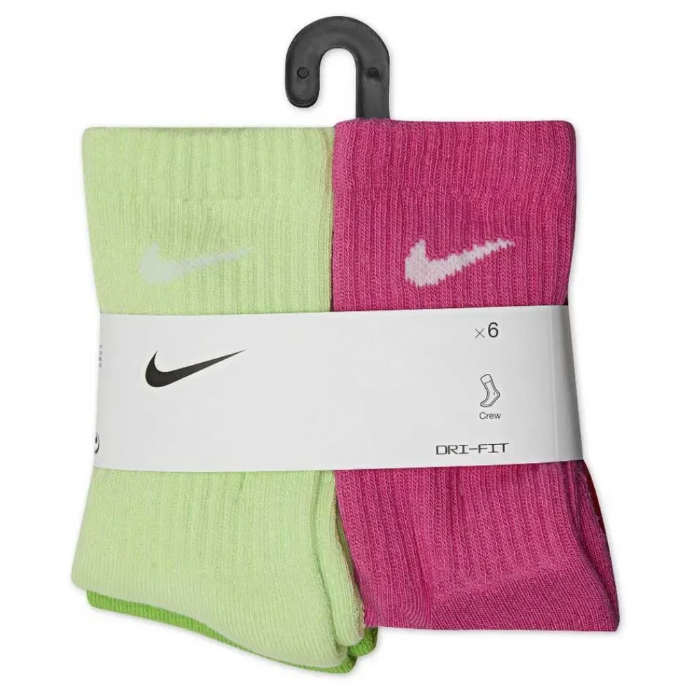Носки хлопковые Dri-Fit Performance Basic Crew 6 пар Nike, мультиколор — фото 3