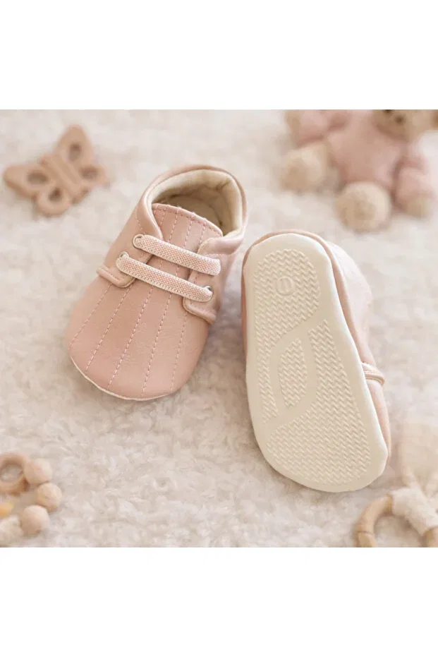 Детские туфли для девочек без скольжения Pink Happy Baby Butik, Pink-Pink — фото 4