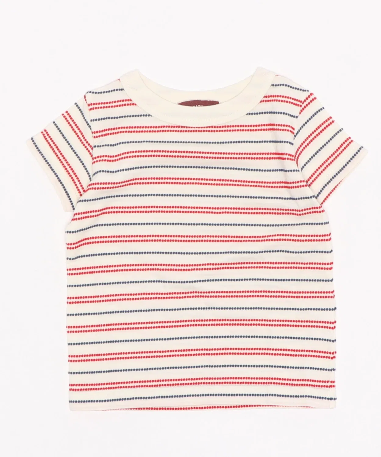 Детская футболка с коротким рукавом, хлопковая, в полоску P.FIELD, Off White