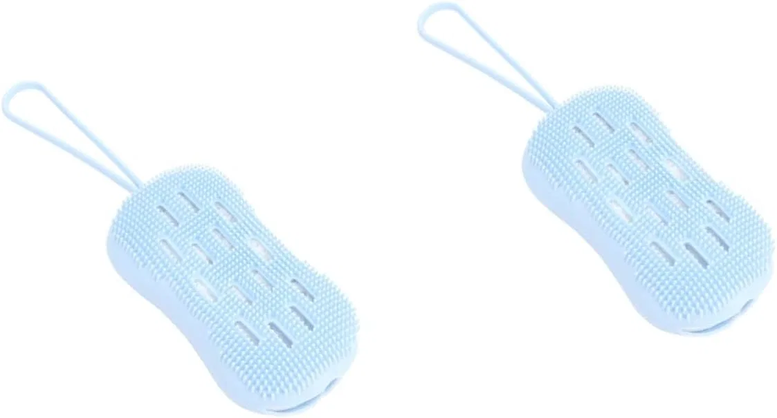 Щетка для тела силиконовая Beavorty, 2 шт, 13x7.5 см, Blue X 2 Pieces