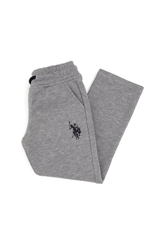 Детские спортивные штаны для мальчиков прямого кроя U.S. Polo Assn., Gray Melange — фото 3