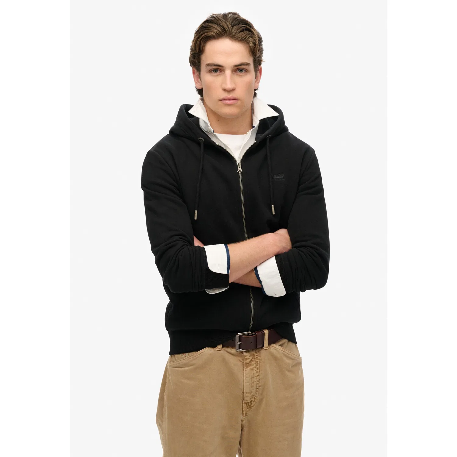 Мужская капюзонная толстовка с логотипом Superdry, Black — фото 2