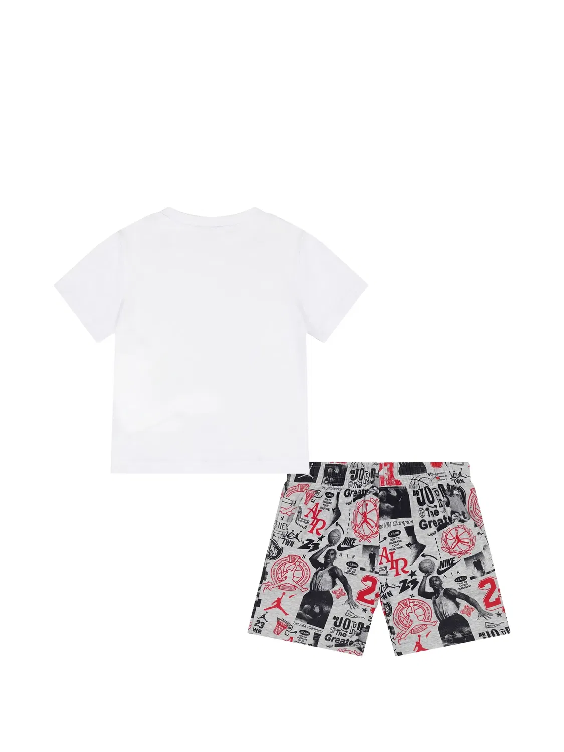 Комплект из футболки и шортов с графичным принтом Nike Kids, белый — фото 2