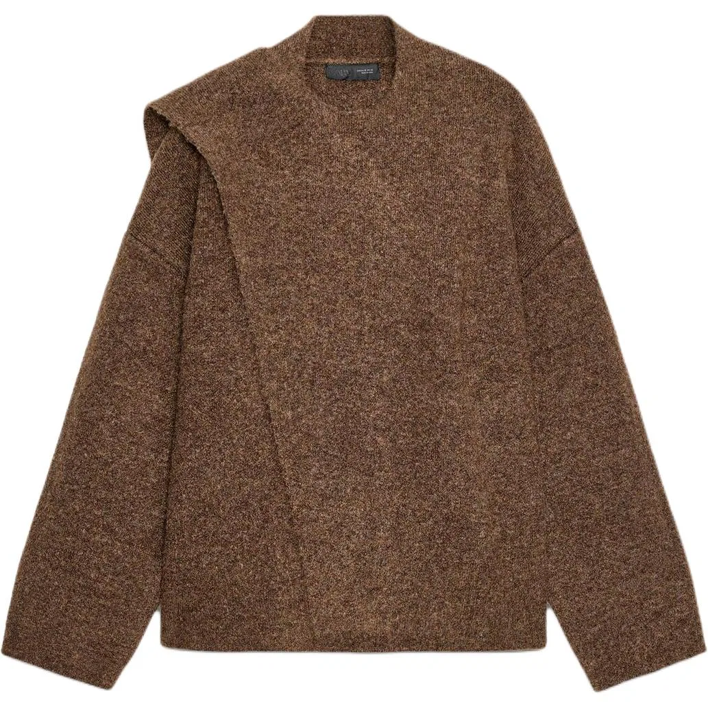 Женская куртка с круглым вырезом Other, ZARA, Brown