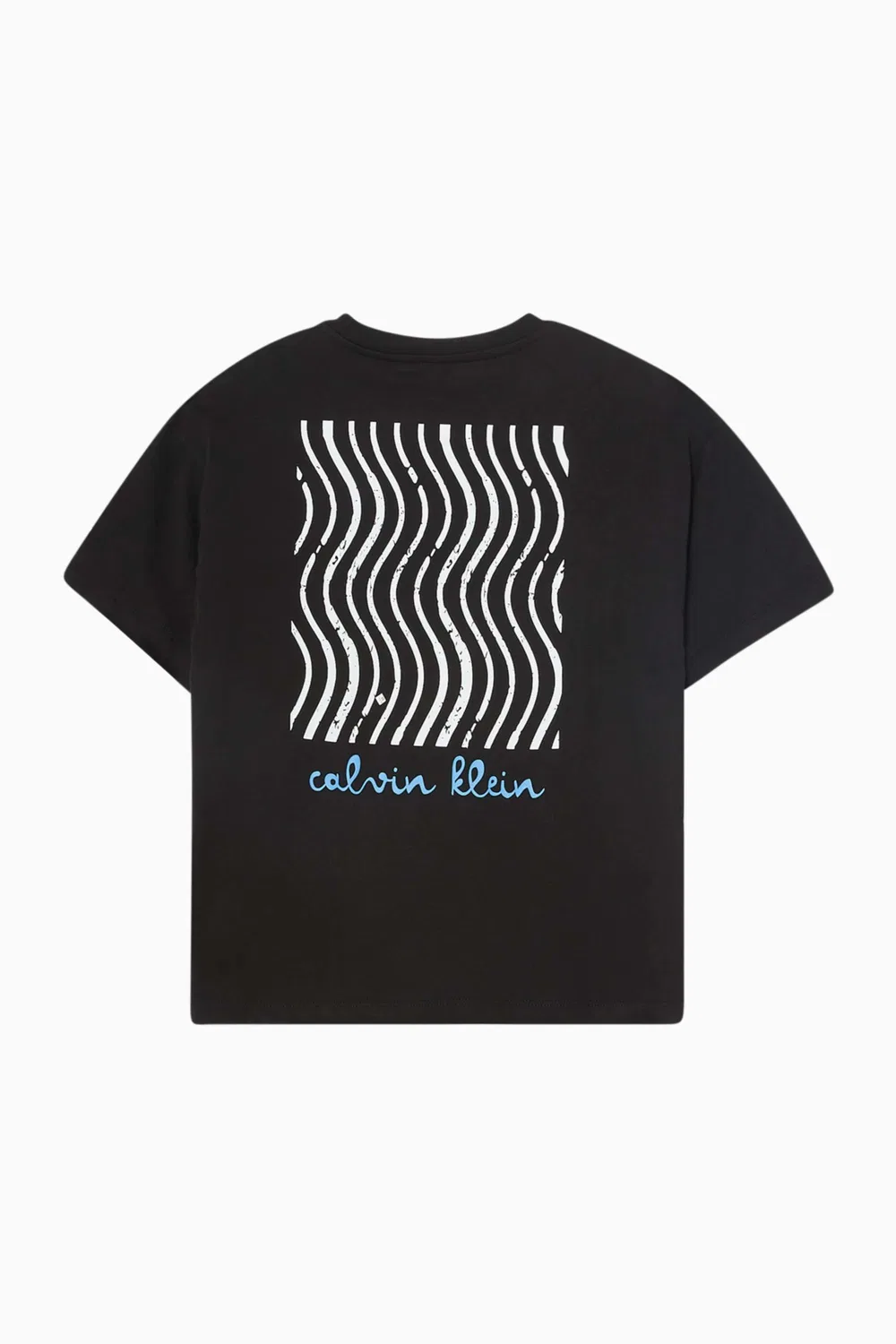 Футболка с принтом Wave Chest Artwork Calvin Klein, черный — фото 2