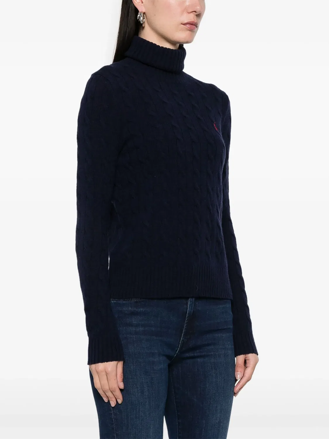 Polo Ralph Lauren Синий свитер с косичками — фото 2