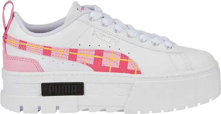 

Кроссовки Puma Mayze 90s Prep AC Jr White Prism Pink, белый