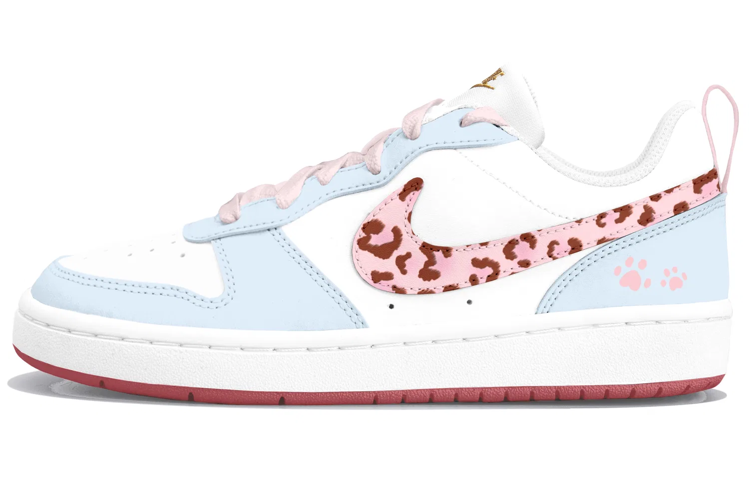 Детские кроссовки для скейтбординга, кожаные, Pink, Court Borough 2, Nike