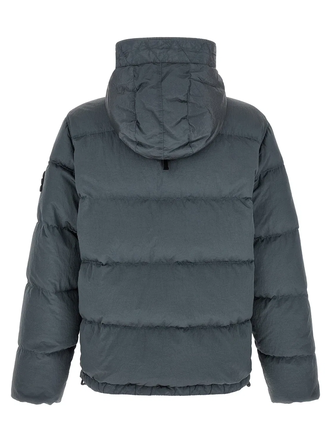 Пуховик с эффектом помятости Stone Island, серый — фото 2