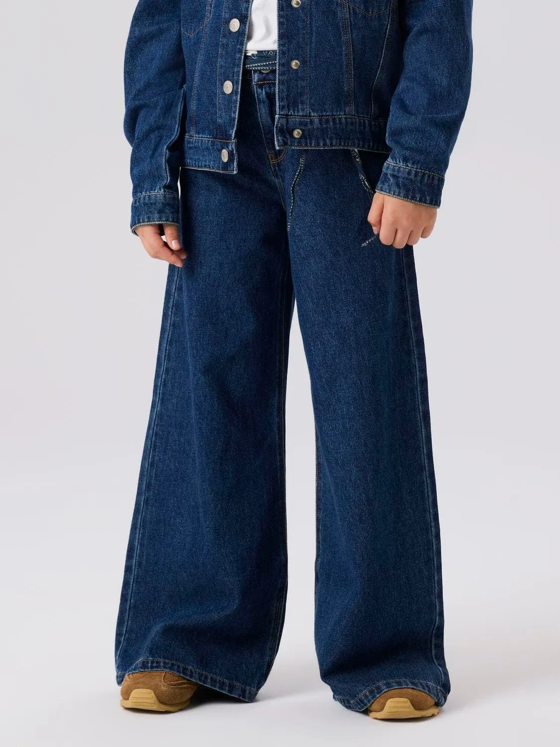 Джинсы широкие NKFBELLA SKATER XWIDE JEANS 3111-ZA Name It, темно-синий — фото 4