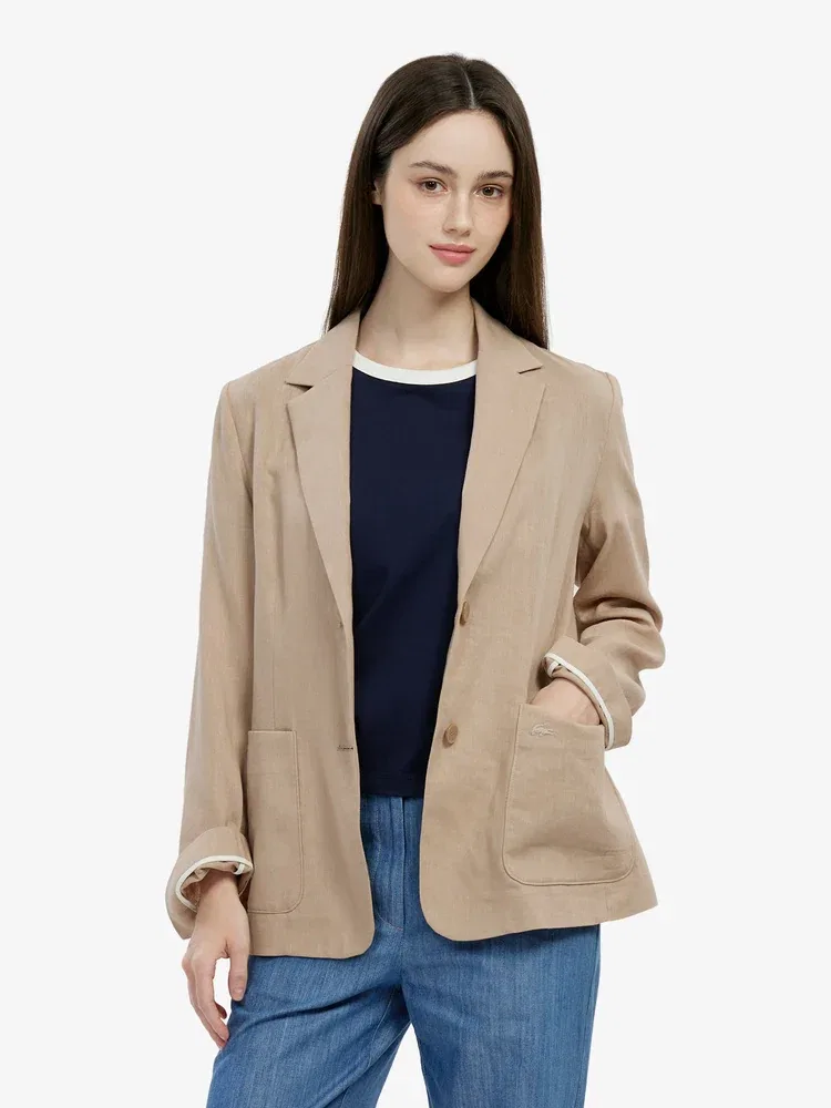 Жакет LACOSTE Beige из льна и хлопка