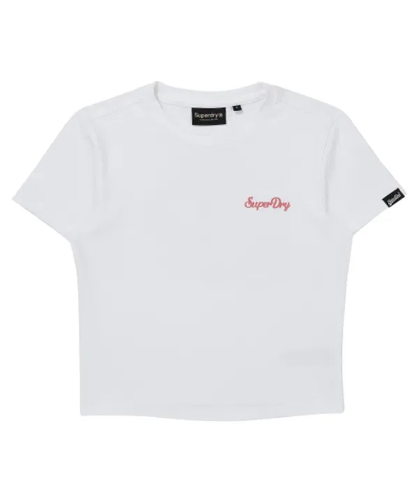 Футболка с принтом, пляжная, Superdry, белая