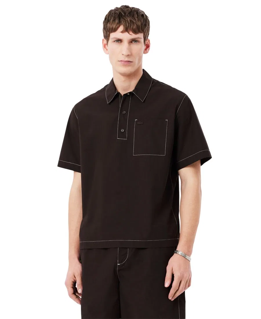 Поло с открытым воротником Lacoste, Brown