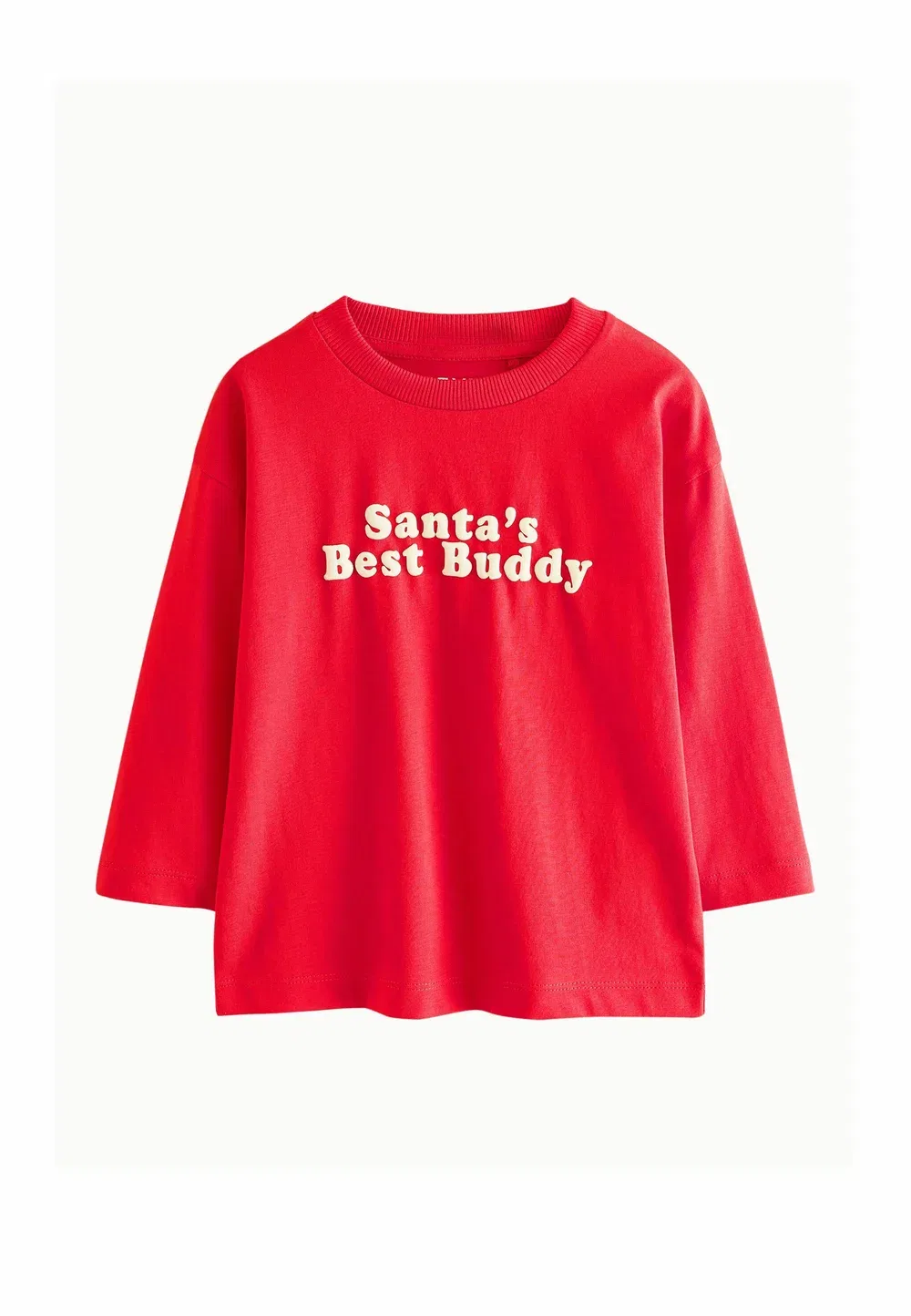 Футболка с длинным рукавом, стандартного кроя Next, Bright Red Santa S Best Buddy