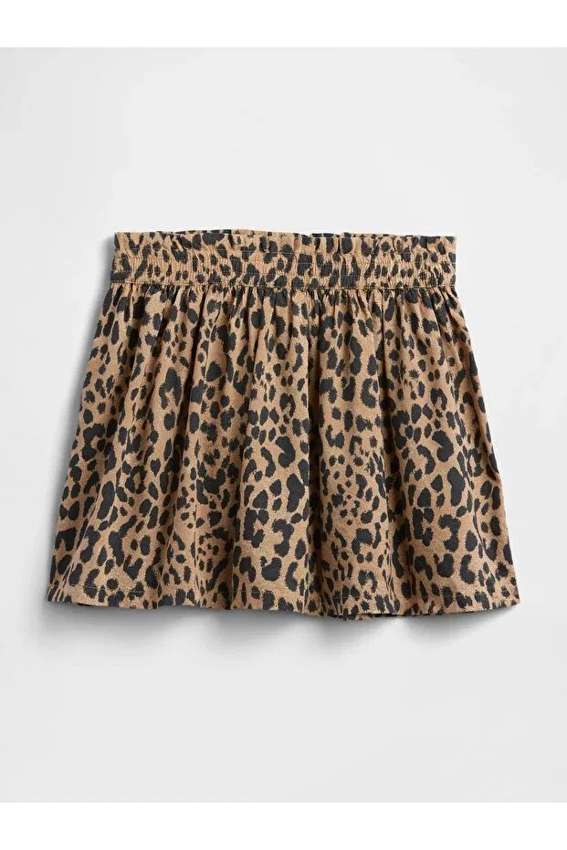 Детская юбка для девочек с принтом Leopard Gap, Brown-001