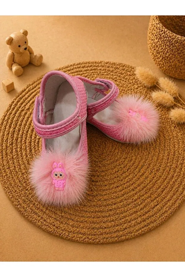 Детские балетки для девочек с принтом Bebekmağazam, Pink Pink
