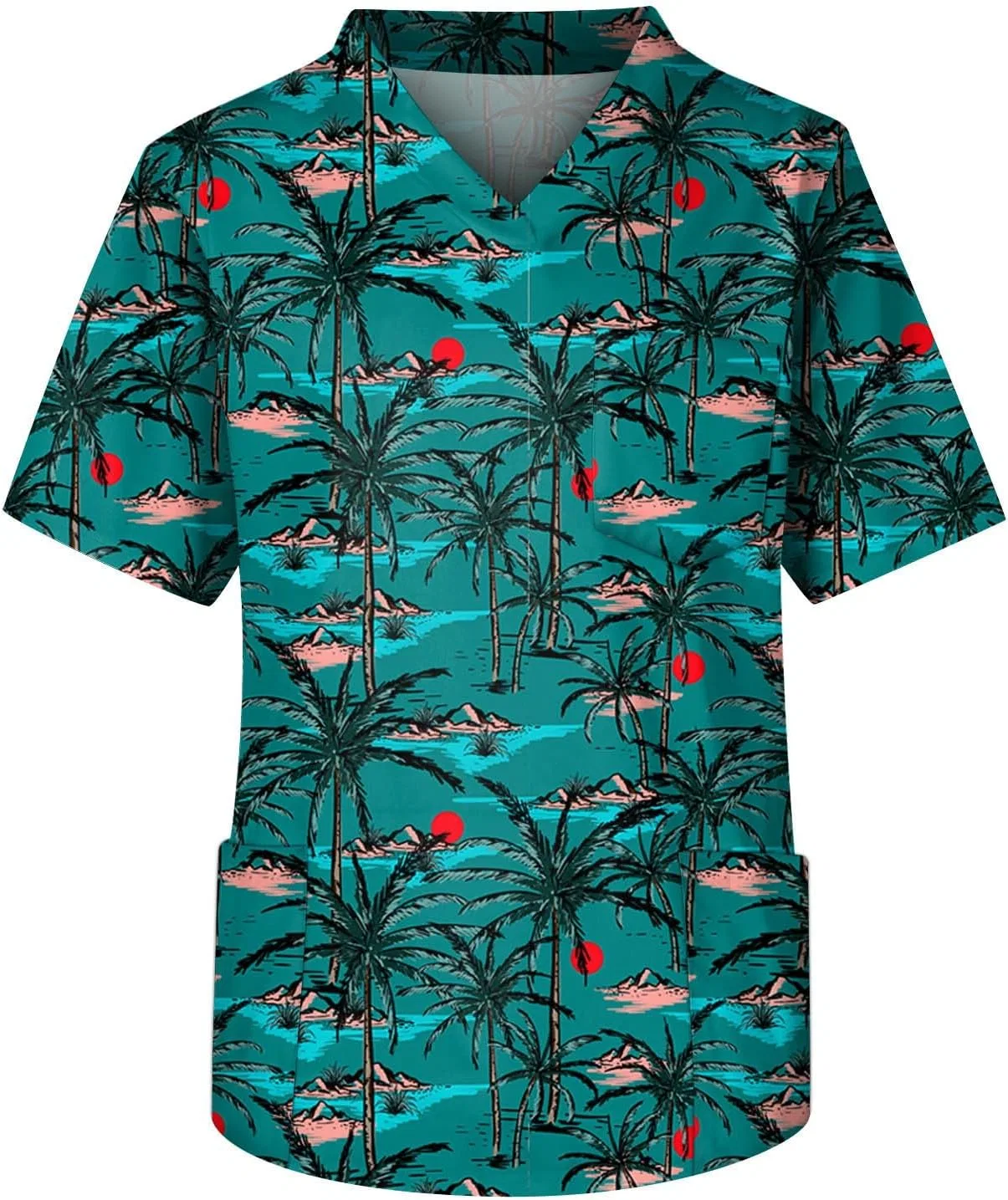 Мужская легкая футболка с коротким рукавом и карманом, Dark Green