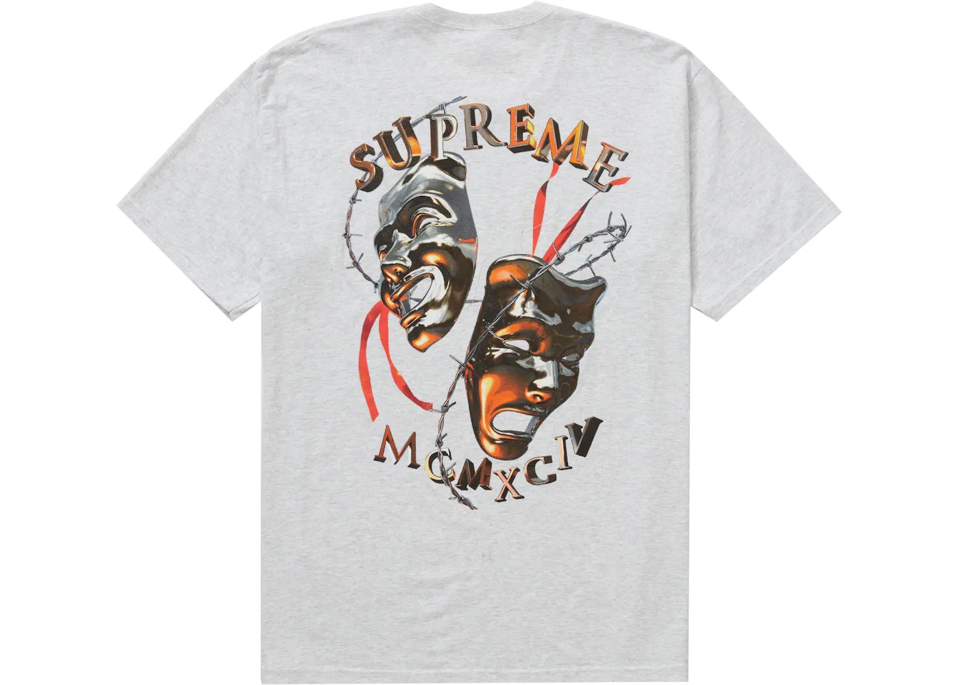 Мужская футболка с принтом Laugh Now Tee Supreme, Ash Grey — фото 2