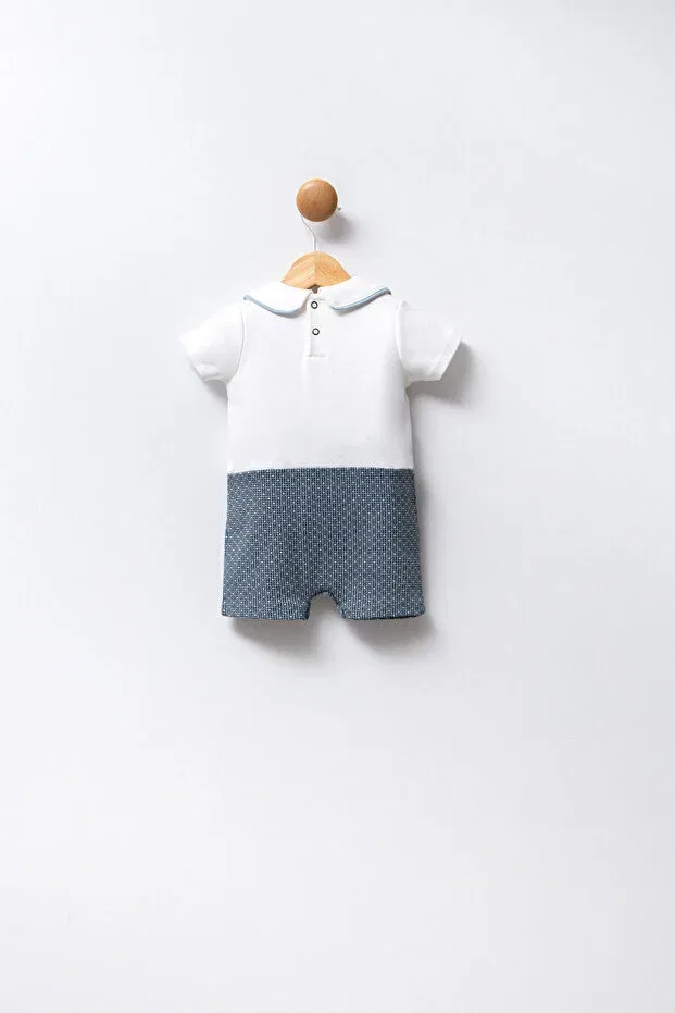 Детский комбинезон для мальчиков с коротким рукавом U.S. Polo Assn., White — фото 4
